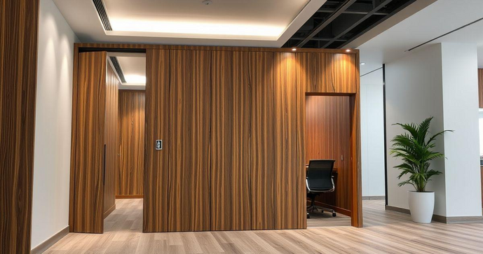 Divisória para escritório de madeira ideal para ambientes modernos Divisória para escritório de madeira ideal para ambientes modernos