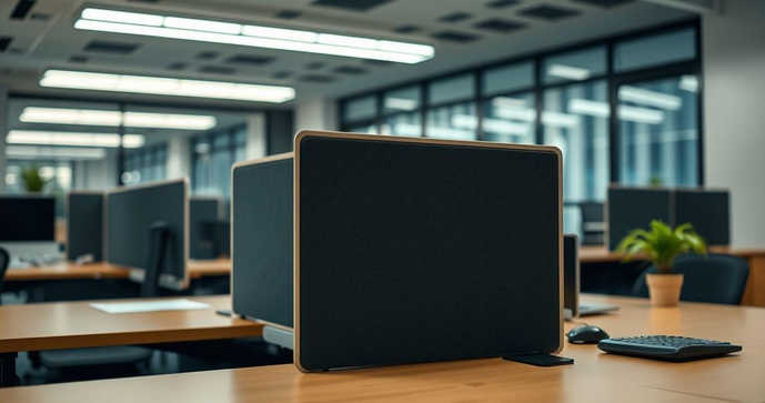 Mesa com divisória para escritório ideal para aumentar a produtividade e organização do seu ambiente de trabalho Mesa com divisória para escritório ideal para aumentar a produtividade e organização do seu ambiente de trabalho